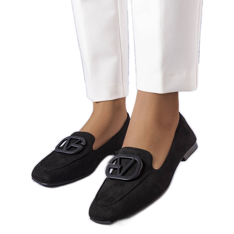 Crne balerinke s četvrtastim vrhom iz Carrièrea crno