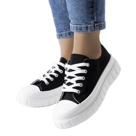 Bellemare crne tenisice s platformom crna