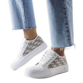 Bijele tenisice s bež uzorkom marke Marquis