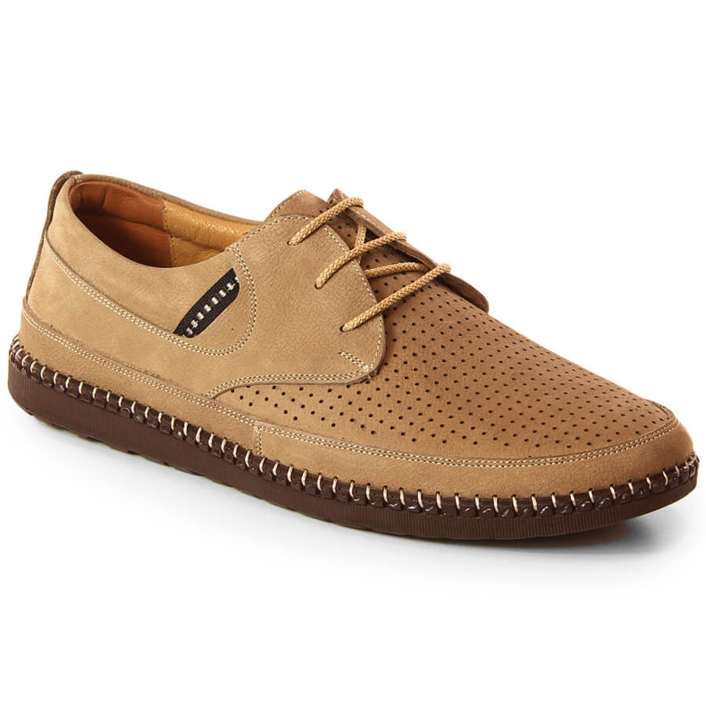 Muške lagane bež kožne cipele T.Sokolski Sar W21-913 smeđa