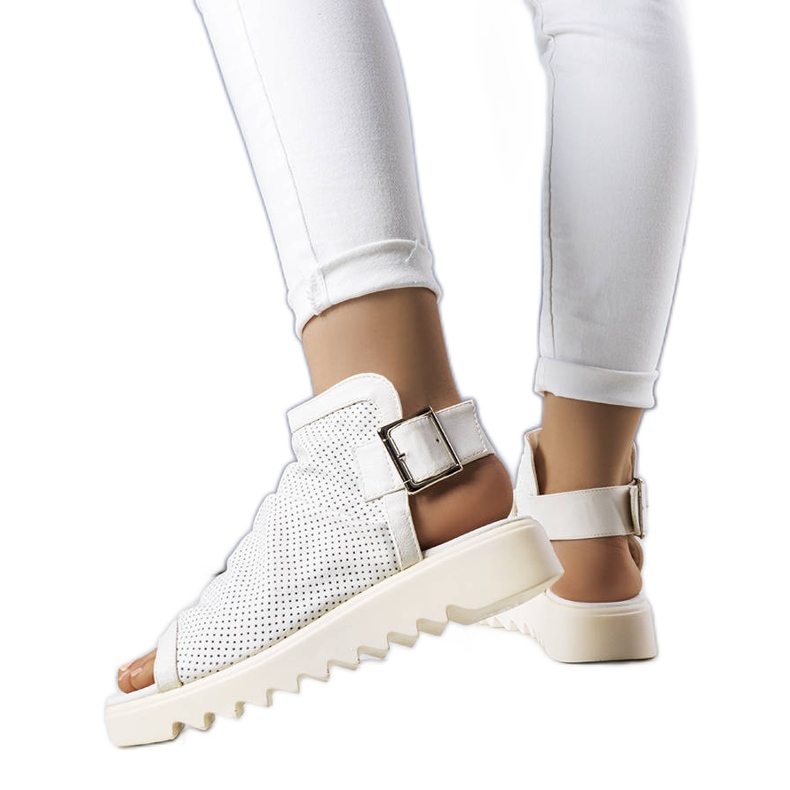 PA1 Bijele otvorene sandale iz Beulaha bijela