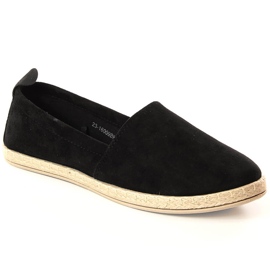 Ženske crne slip-on espadrile Potocki 16009 crna