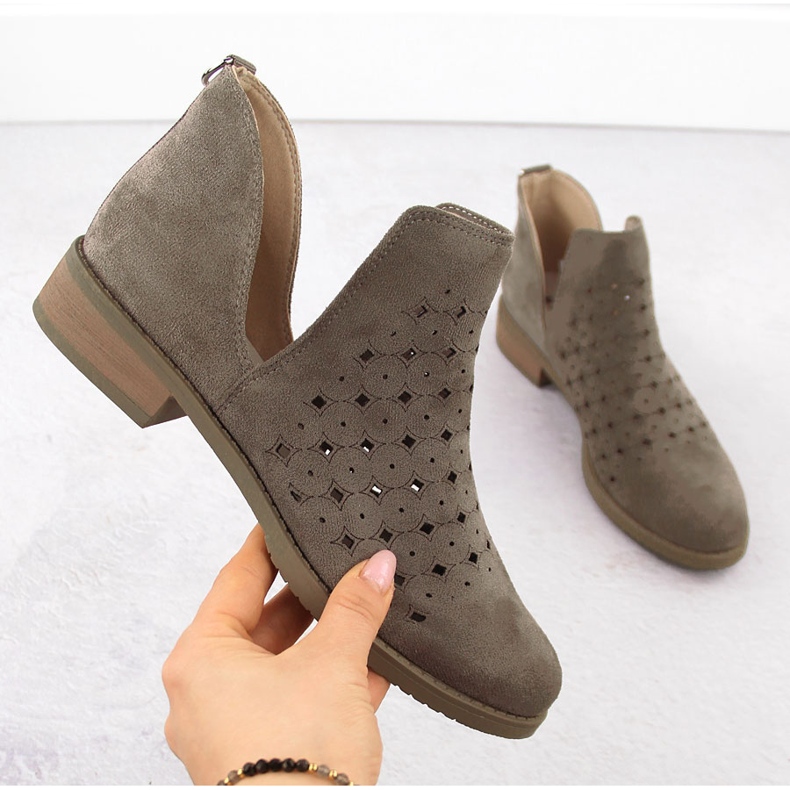 M. DASZYŃSKI Ženske natikače od brušene kože, smeđe M.Daszyński SA62-102 smeđa