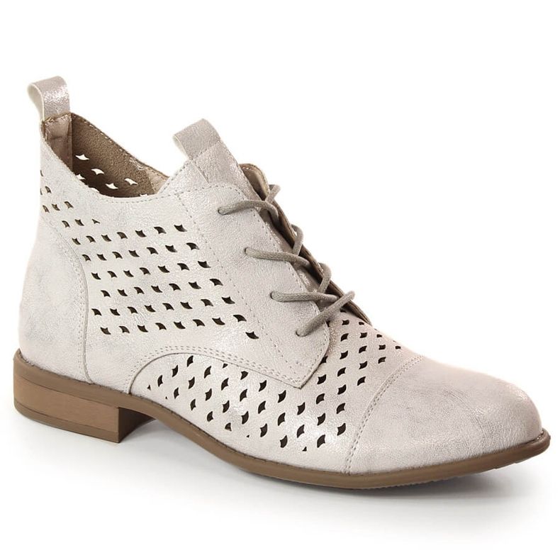 Ženske proljetne ažur srebrne čizme Jezzi ASA142-45 srebro