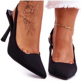 FS1 Klasične crne Whitley štikle na špic crna