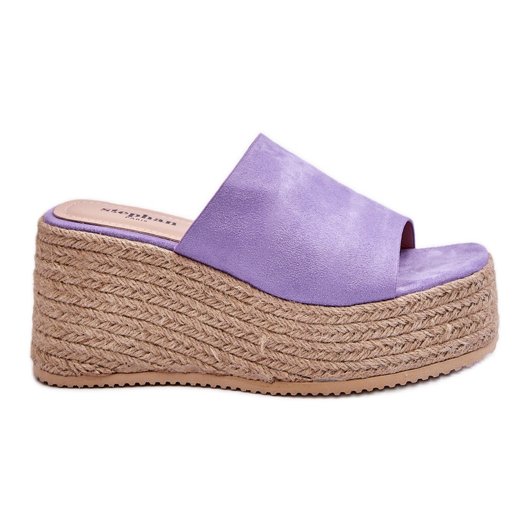 FS1 Ženske papuče na tanku i platformu ljubičasta Ysabel