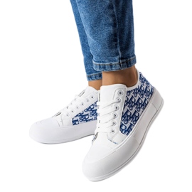 Bijele tenisice s plavim Marquis uzorkom bijela