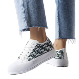 Bijele tenisice sa zelenim Marquis uzorkom bijela