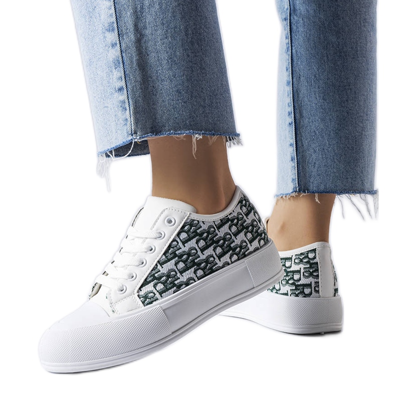 Bijele tenisice sa zelenim Marquis uzorkom bijela