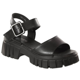 Sandale s platformom Vinceza W JAN196A crna