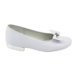Djevojke 'balerine kože bijeli miko 800 s lukom bijela