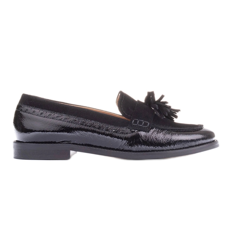 Marco Shoes Loaferice s ukrasnim resama crno