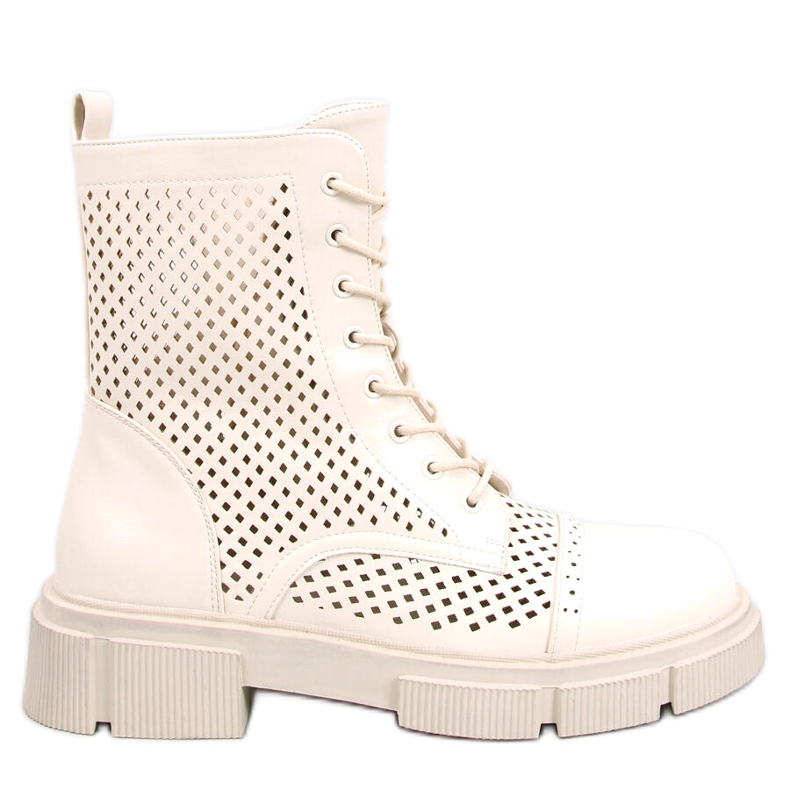 BM Wyman bež čizme s otvorenim vezanjem