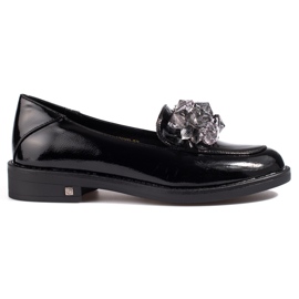 W. Potocki Lakirane ženske cipele s ukrasom Potocki crne crna