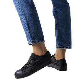 Crne tenisice od tkane tkanine iz Thibodeaua crna