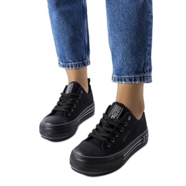 Crne platform tenisice iz Big Star LL274184 crna