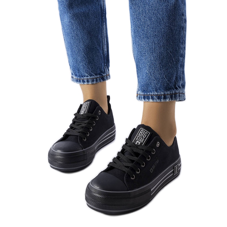 Crne platform tenisice iz Big Star LL274184 crno