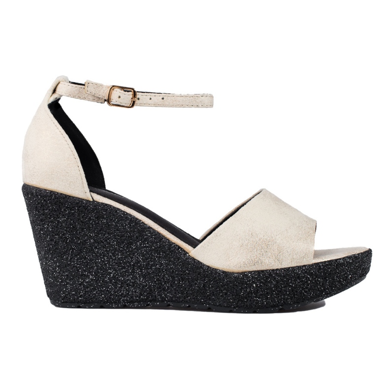 Ženske sandale Shelovet bež na visoke klinove