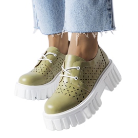 Zelene ažurne masivne cipele iz Camusa zelena