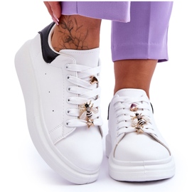 FG2 Ženske sportske cipele na masivnoj platformi Bijelo-crni Chante bijela