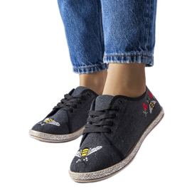 Crne svjetlucave espadrile iz Malije crna