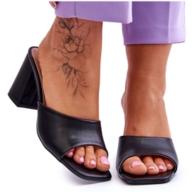 Ženske kožne klasične papuče crne Loara crna