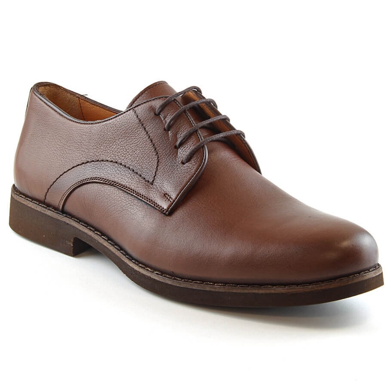 Muške smeđe kožne cipele na vezanje T.Sokolski W21-903 smeđa
