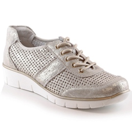 Filippo DP028 kožne ažur ženske sportske cipele zlatni