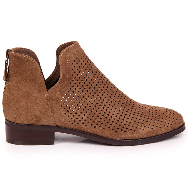 Vinceza proljetne čizme od brušene kože bež