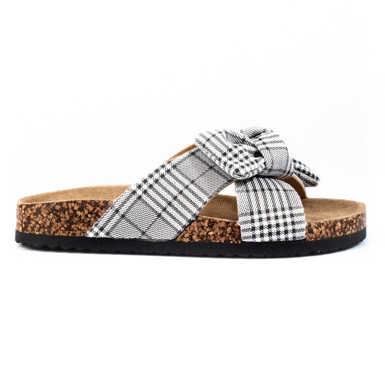 Ženske kockaste papuče Vinceza bijela