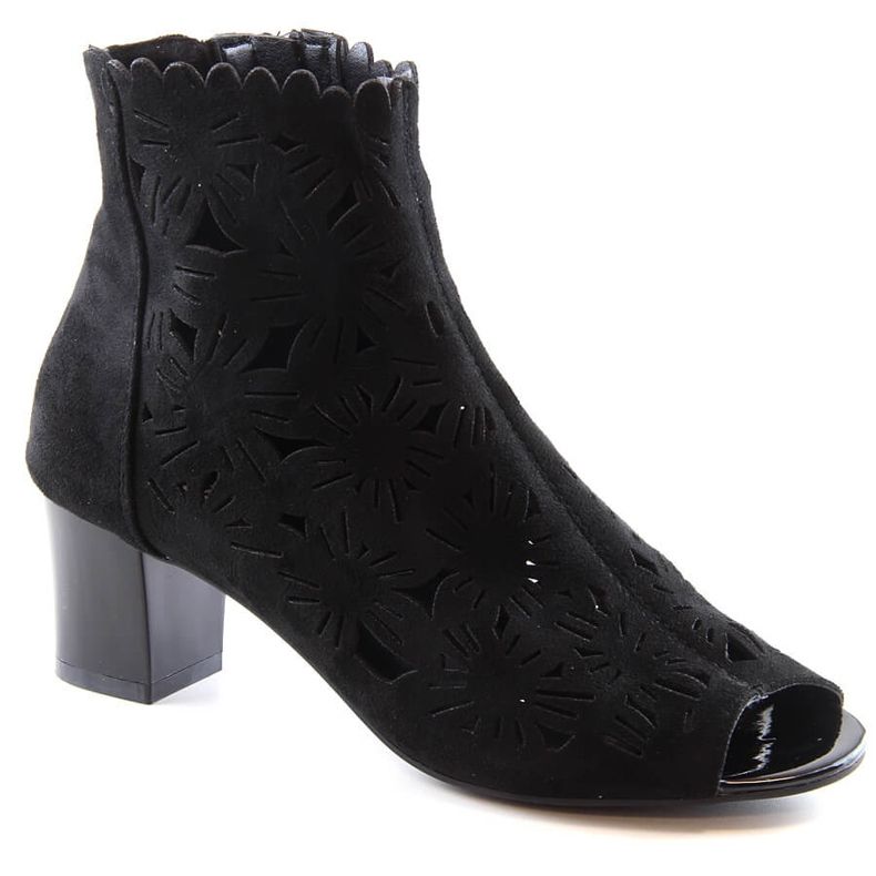 M. DASZYŃSKI Ženske proljetne otvorene čizme s otvorenim prstima crne M.Daszyński MR1954-10 crno