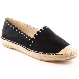 Ženske slip-on espadrile crne Vinceza 34595 crna
