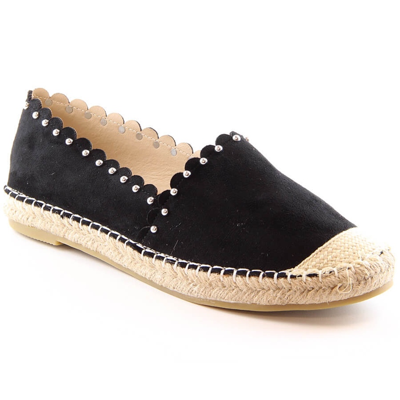 Ženske slip-on espadrile crne Vinceza 34595 crno