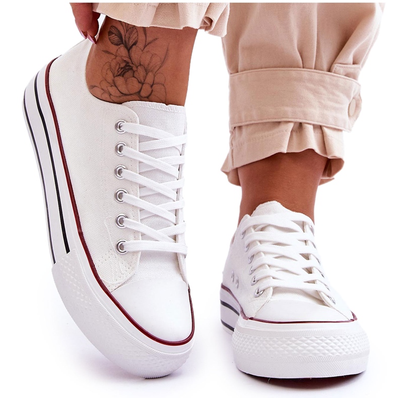 FB2 Ženske tenisice na masivnoj platformi White Ember bijela