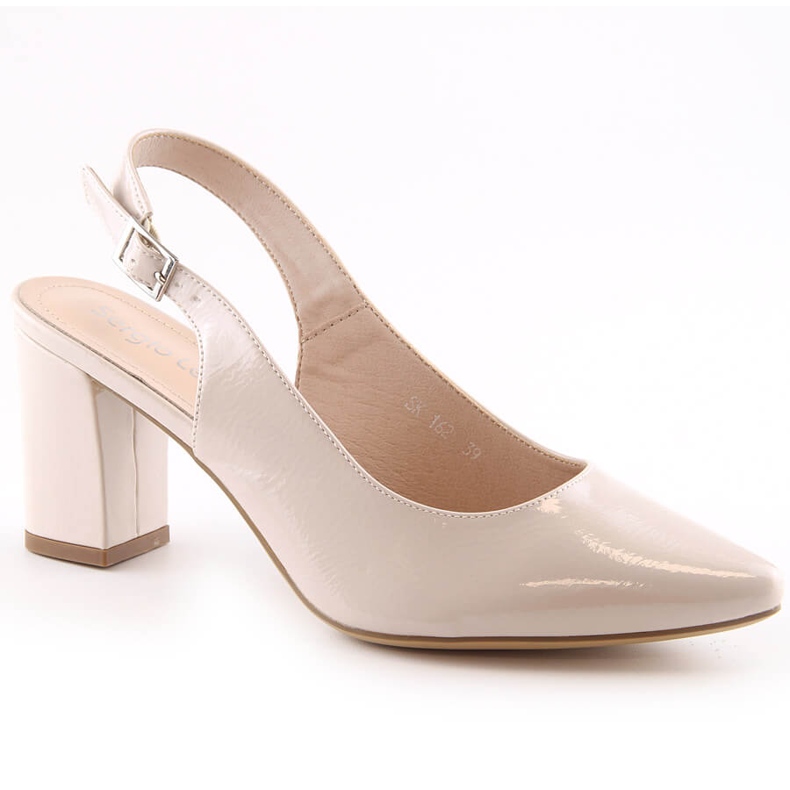 Ženske bež lakirane sandale Sergio Leone SK162