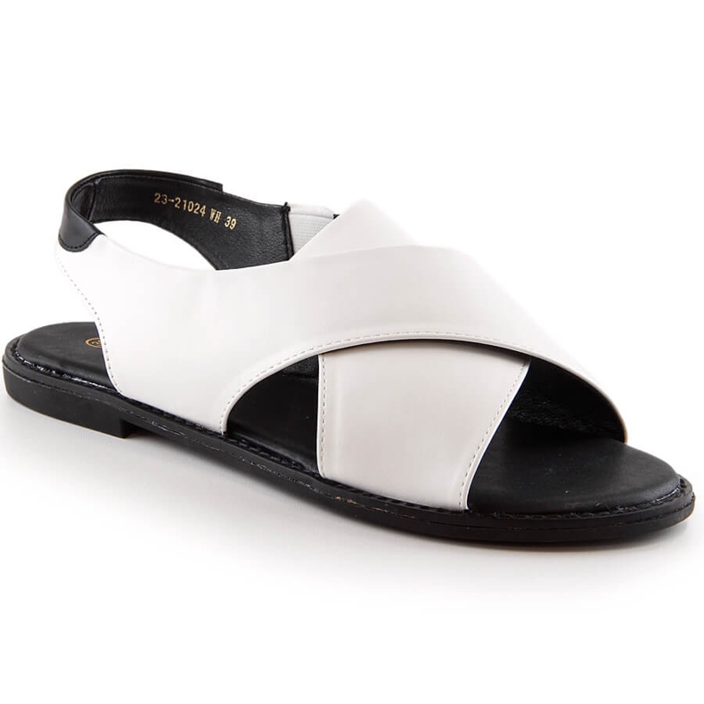 Ženske ravne slip-on sandale bijele boje Potocki YQ21024 bijela