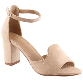 Ženske antilop sandale na bež stup Potocki YQ21035