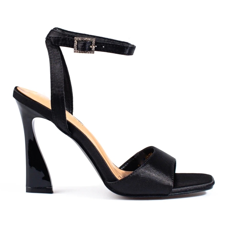 W. Potocki Ženske sandale na visoku petu Potocki crne crno