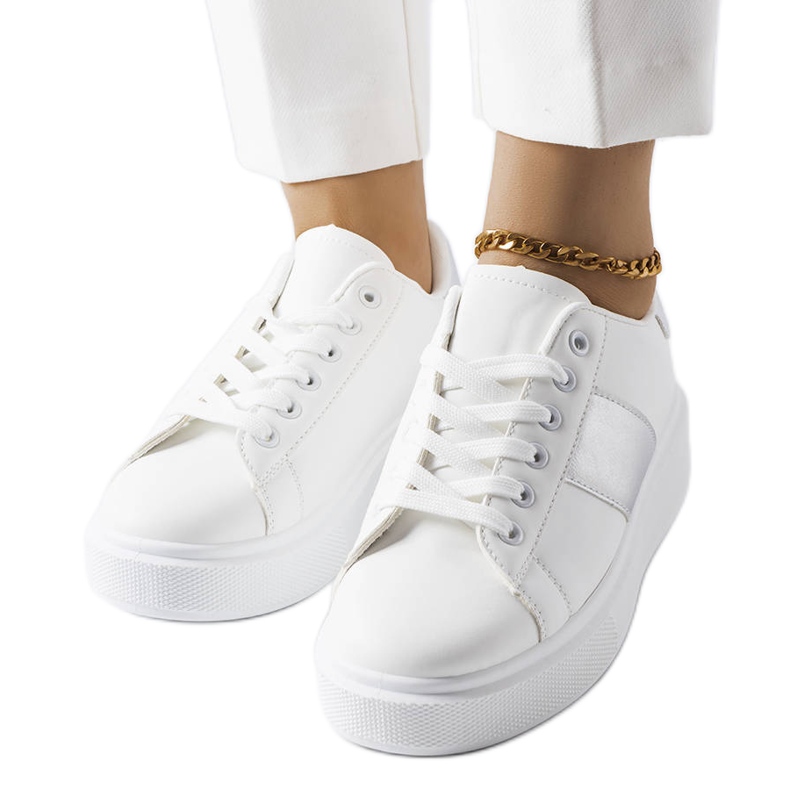 Bijele tenisice sa srebrnom prugom iz Aurélie bijela