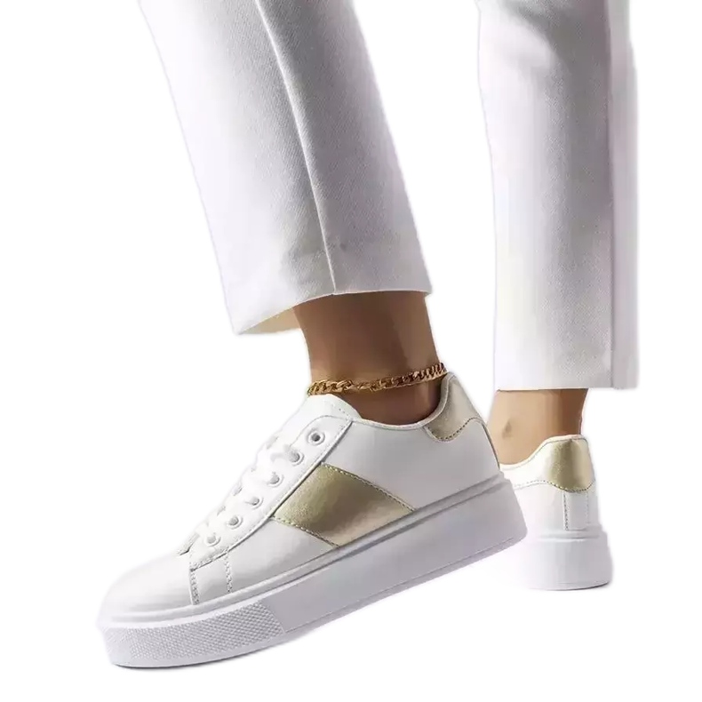 Bijele tenisice sa zlatnom prugom iz Aurélie bijela