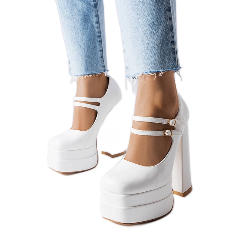 Bijele cipele s visokom petom od Chouinard bijela