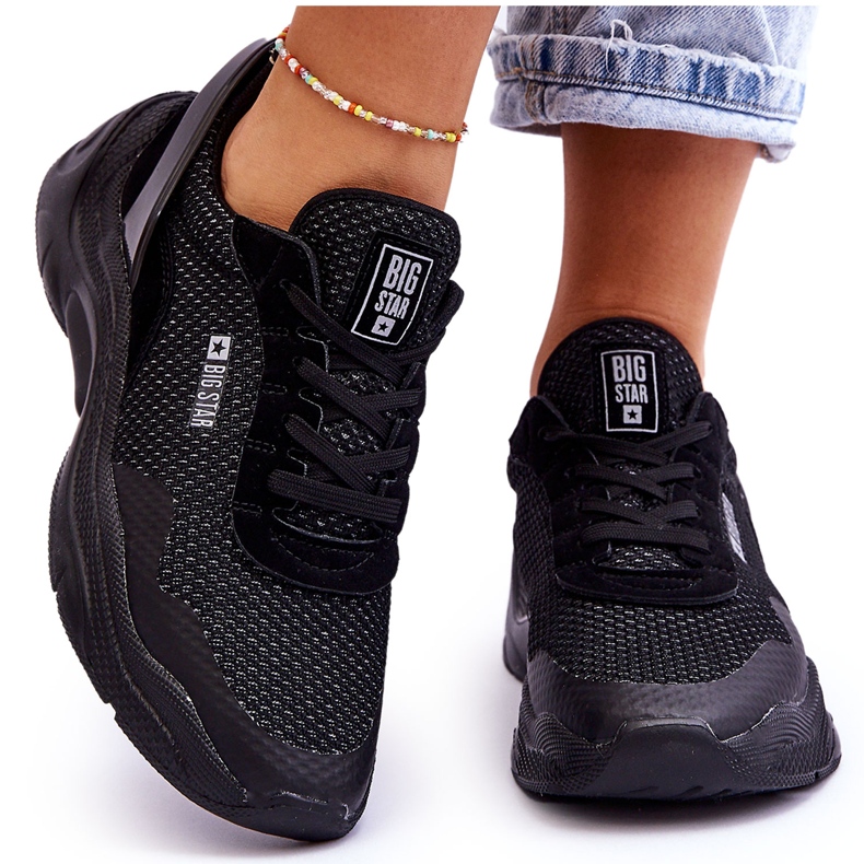 Ženska sportska obuća od tkanine Memory Foam System Big Star LL274A065 crna crno