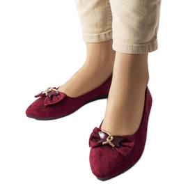 Jetté kestenjaste balerinke sa špicastim vrhovima crvena