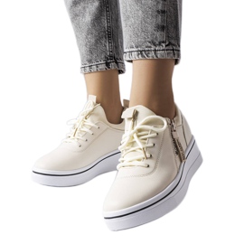 BM Bež niske tenisice na klin od Mathieua