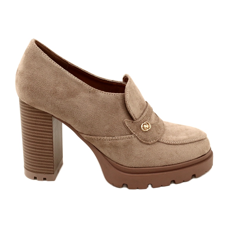 Evento Moderne mokasine na platformu i bež šipku