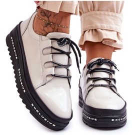 S.Barski Lakirane Chantal bež sportske cipele