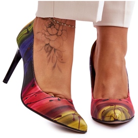 Lewski Shoes Moderne kožne cipele s visokom potpeticom Lewski 2659 višebojne višebojan