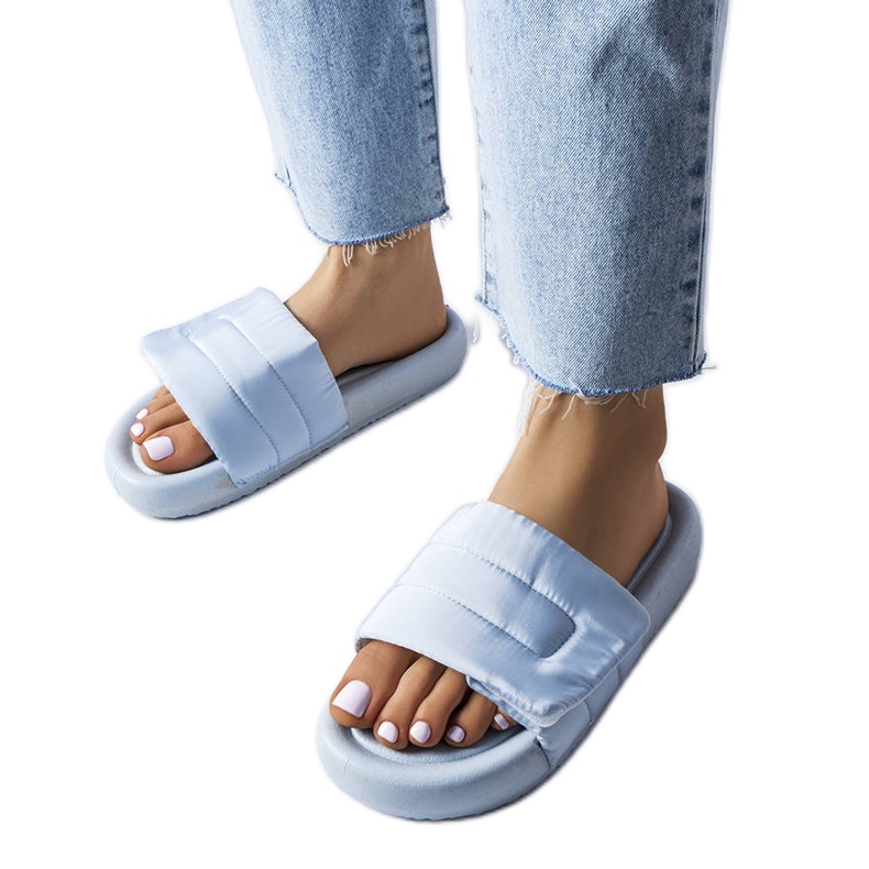 BM Aleron plave papuče na čičak plava