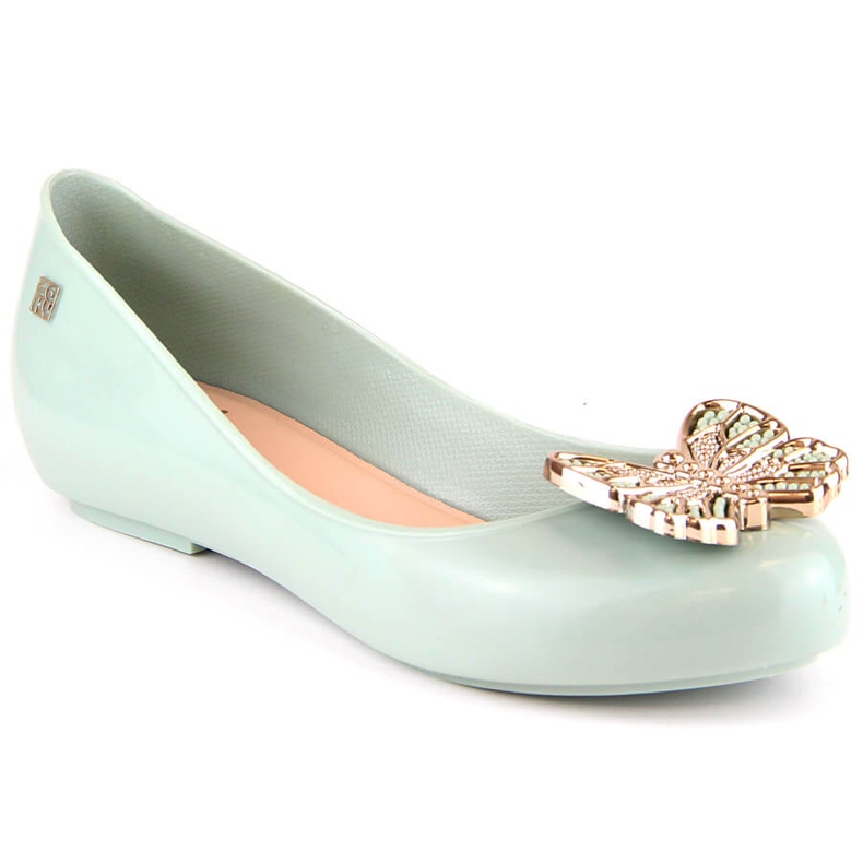 Udobne mirisne elastične balerinke sa zelenim leptirom Zaxy LL285017 zelena