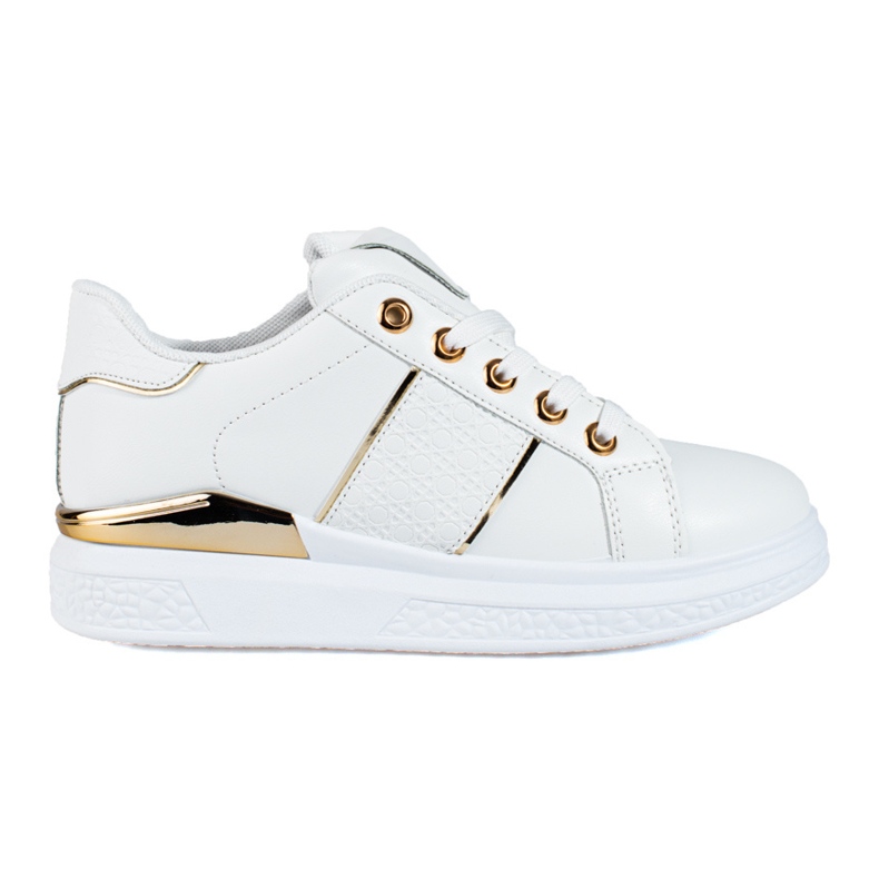 Bijelo zlatne ženske sportske cipele Shelovet tenisice bijela